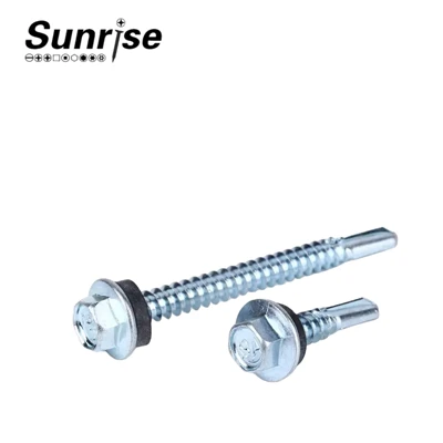 سقف ساختمان گالوانیزه با واشر لاستیکی OEM پیچ خودکار